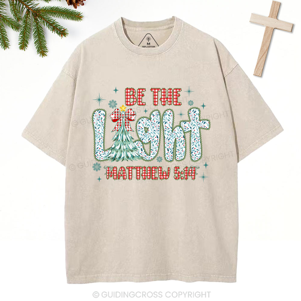 Be The Light Christian Washed T-Shirt
