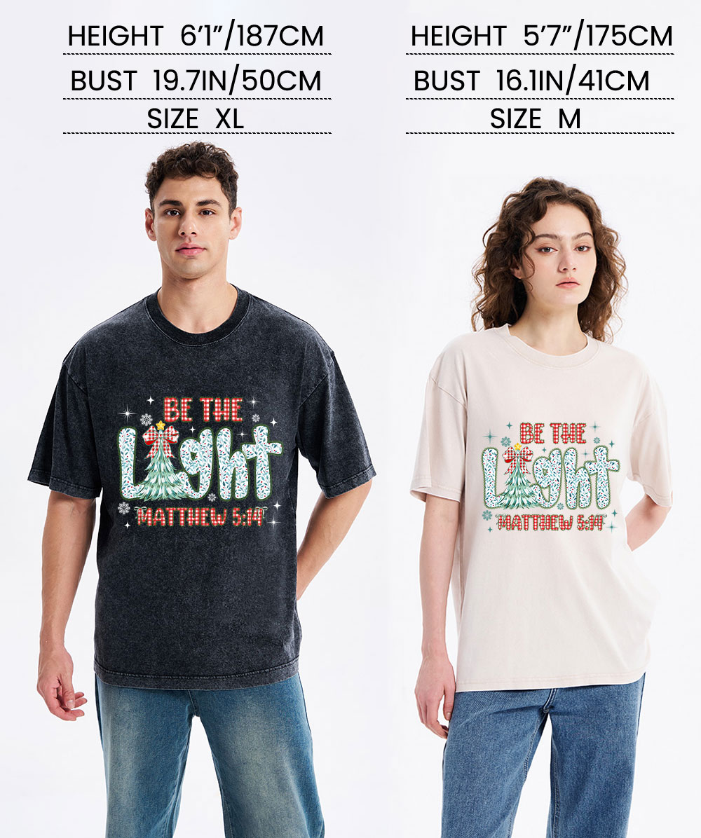 Be The Light Christian Washed T-Shirt