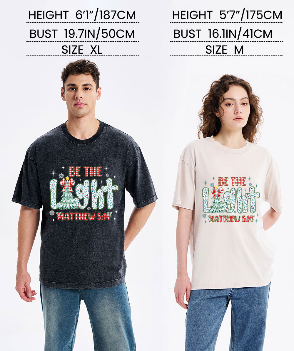 Be The Light Christian Washed T-Shirt