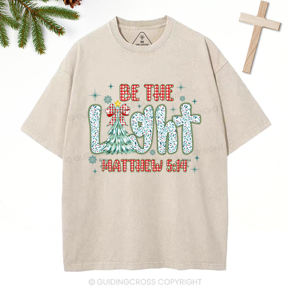 Be The Light Christian Washed T-Shirt