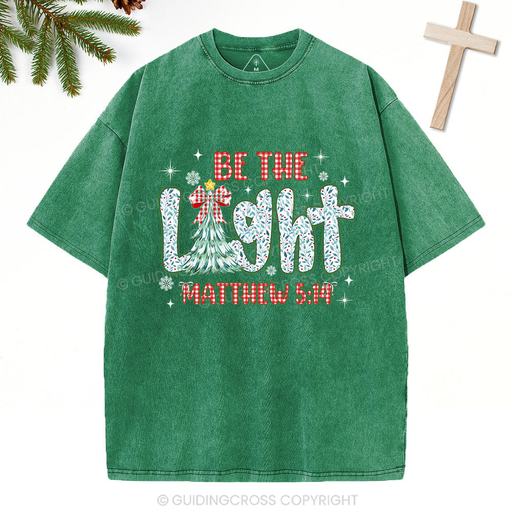 Be The Light Christian Washed T-Shirt