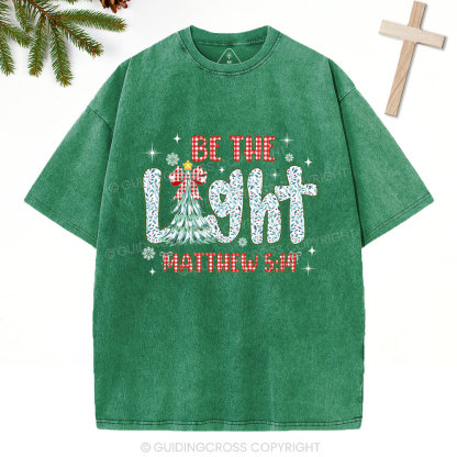 Be The Light Christian Washed T-Shirt