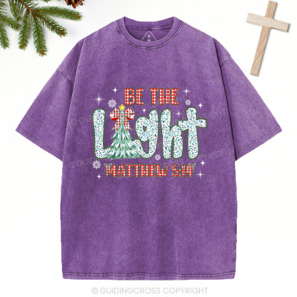 Be The Light Christian Washed T-Shirt