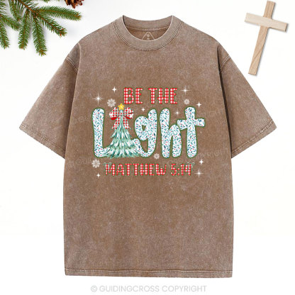 Be The Light Christian Washed T-Shirt