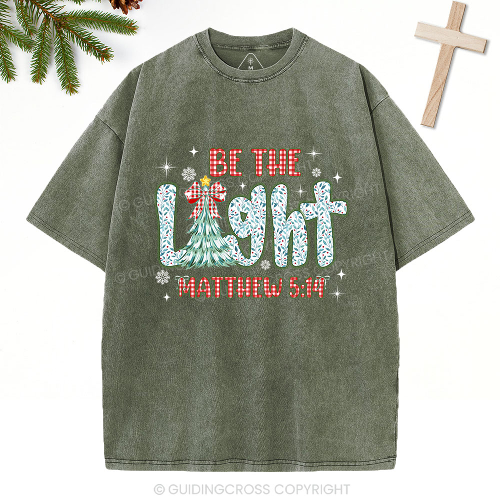 Be The Light Christian Washed T-Shirt