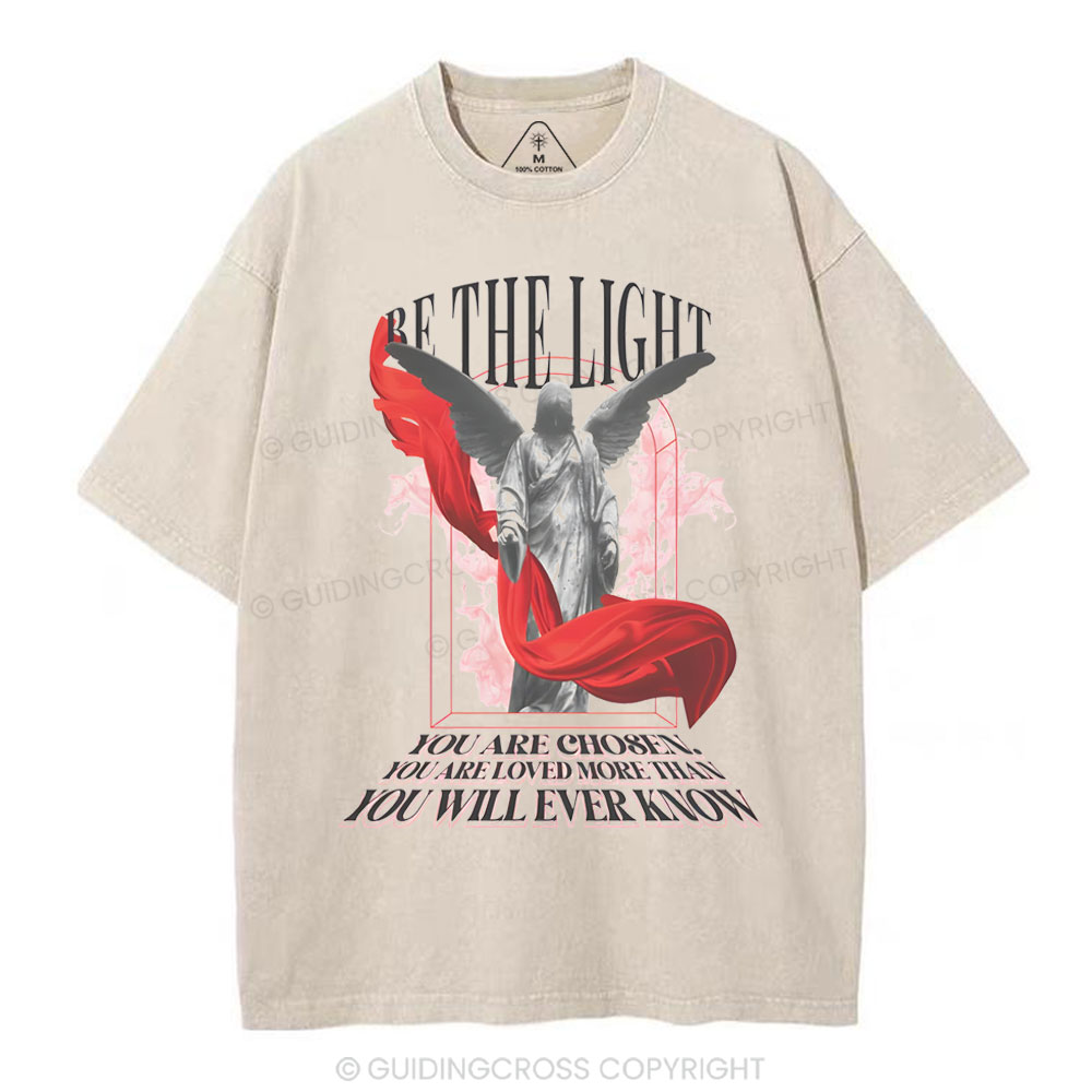 Be The Light Chirstian Washed T-Shirt