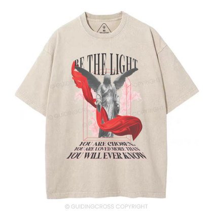 Be The Light Chirstian Washed T-Shirt