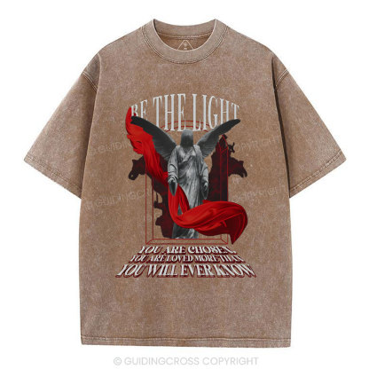 Be The Light Chirstian Washed T-Shirt