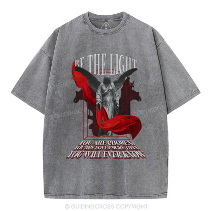 Be The Light Chirstian Washed T-Shirt