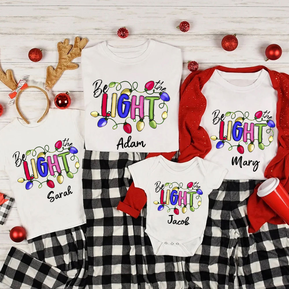 Be The Light Christian Christmas Family Matching Shirts