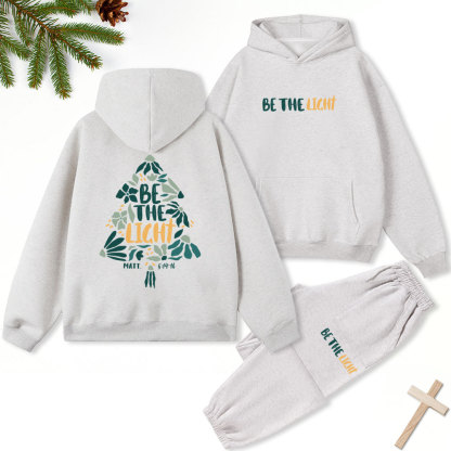 Be The Light Christian Christmas Fleece Hoodie Set
