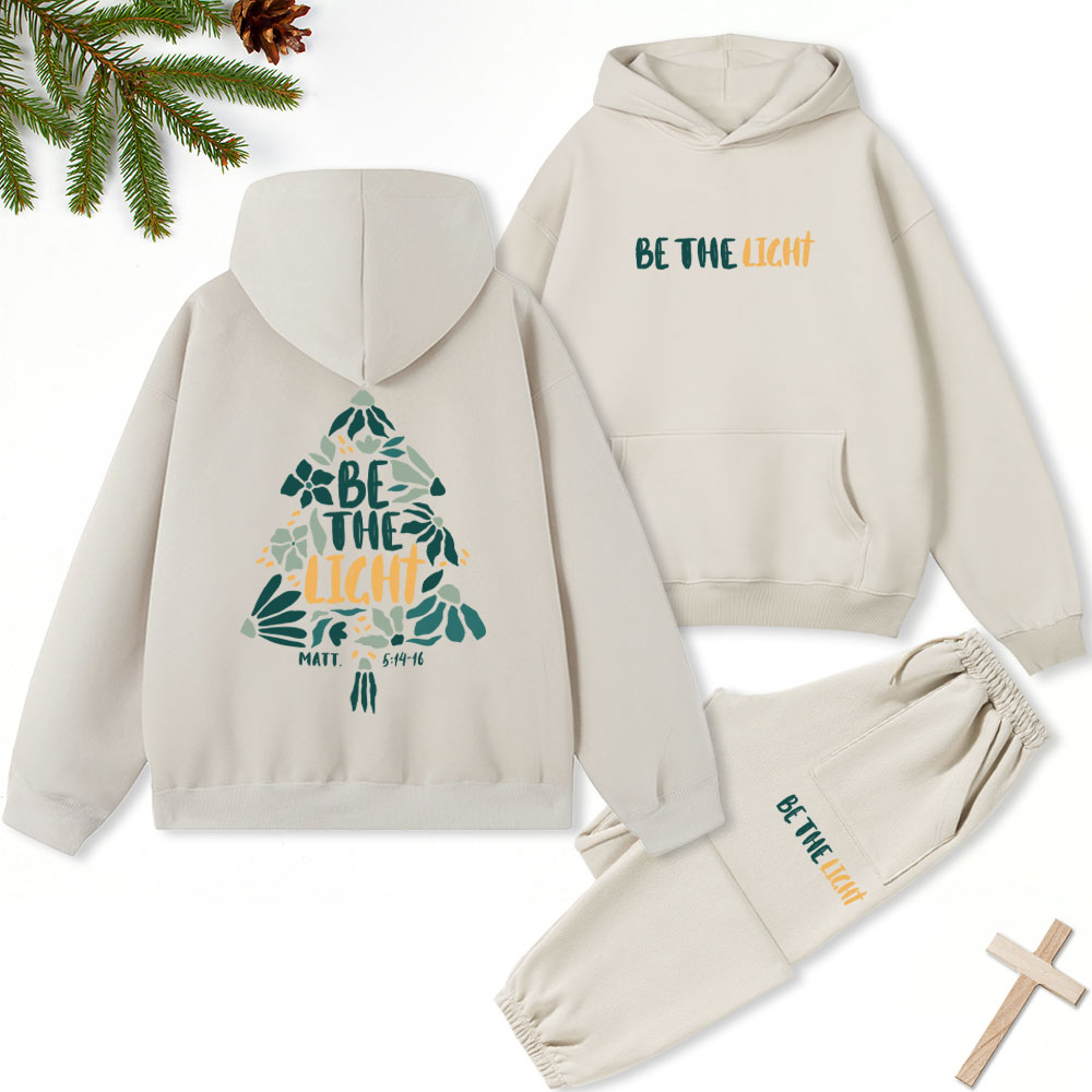 Be The Light Christian Christmas Fleece Hoodie Set