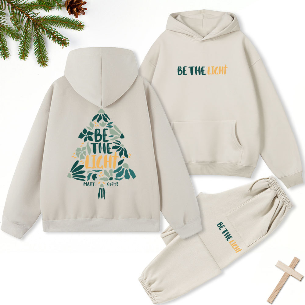 Be The Light Christian Christmas Fleece Hoodie Set