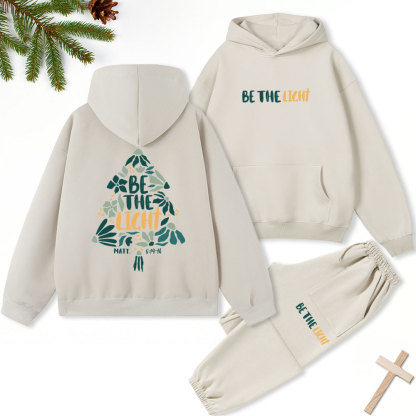 Be The Light Christian Christmas Fleece Hoodie Set