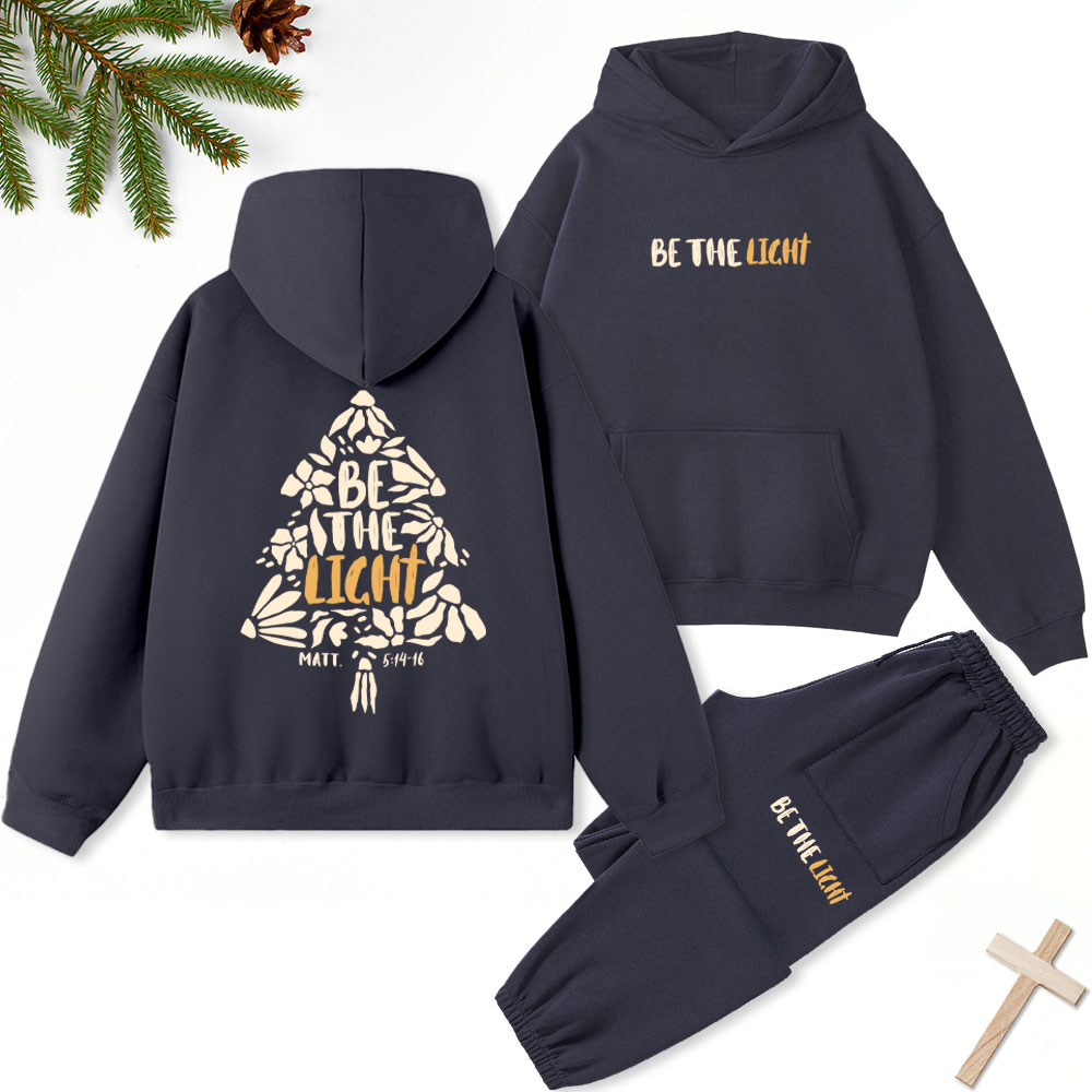 Be The Light Christian Christmas Fleece Hoodie Set