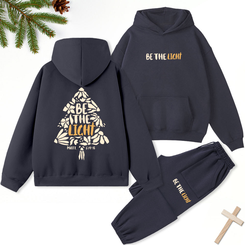 Be The Light Christian Christmas Fleece Hoodie Set