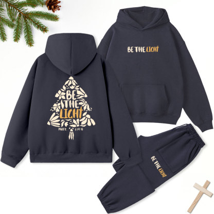 Be The Light Christian Christmas Fleece Hoodie Set
