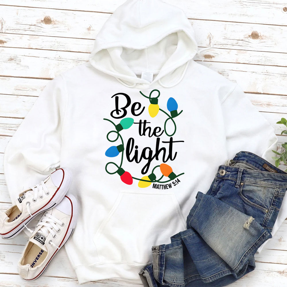 Be The Light Christian Christmas Hoodie