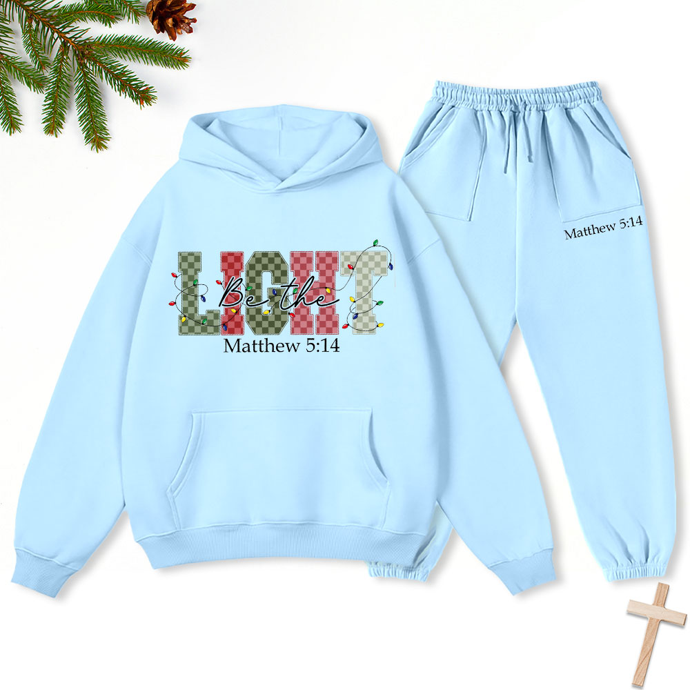 Be The Light Christian Christmas Premium Fleece Hoodie Set