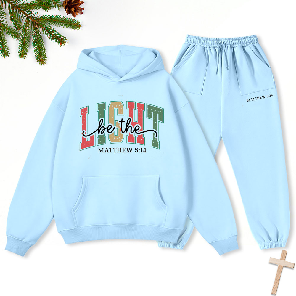 Be The Light Christian Christmas Premium Fleece Hoodie Set
