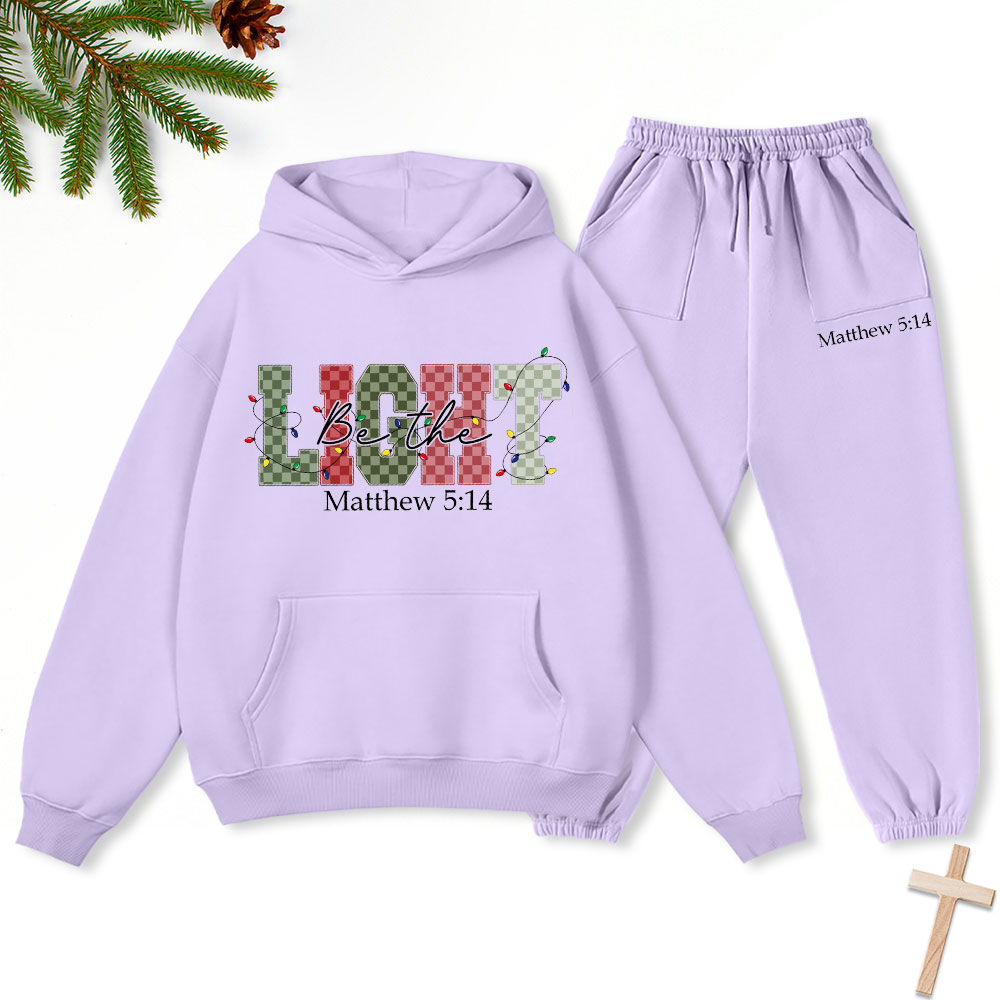 Be The Light Christian Christmas Premium Fleece Hoodie Set