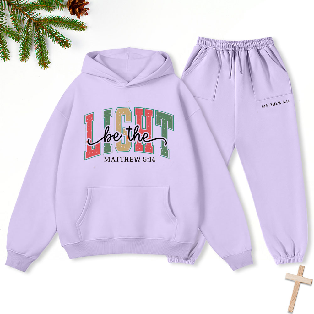 Be The Light Christian Christmas Premium Fleece Hoodie Set