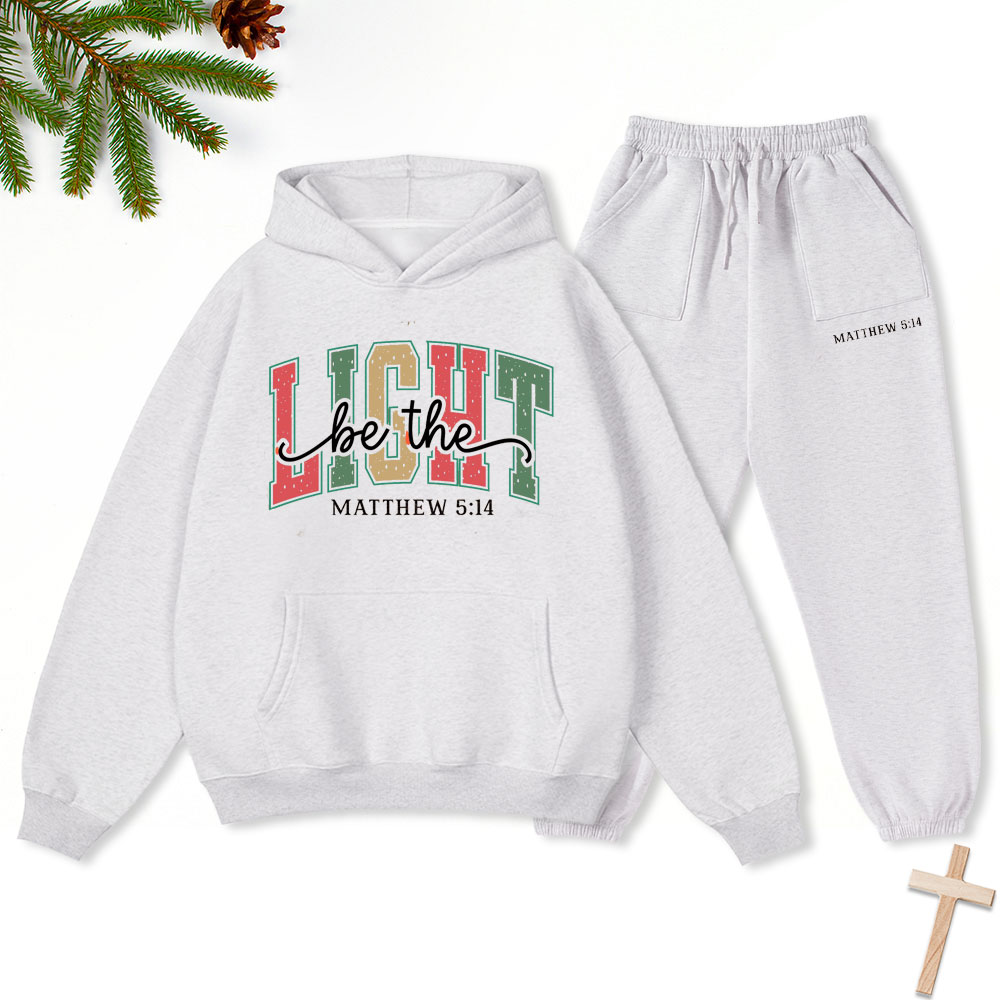 Be The Light Christian Christmas Premium Fleece Hoodie Set