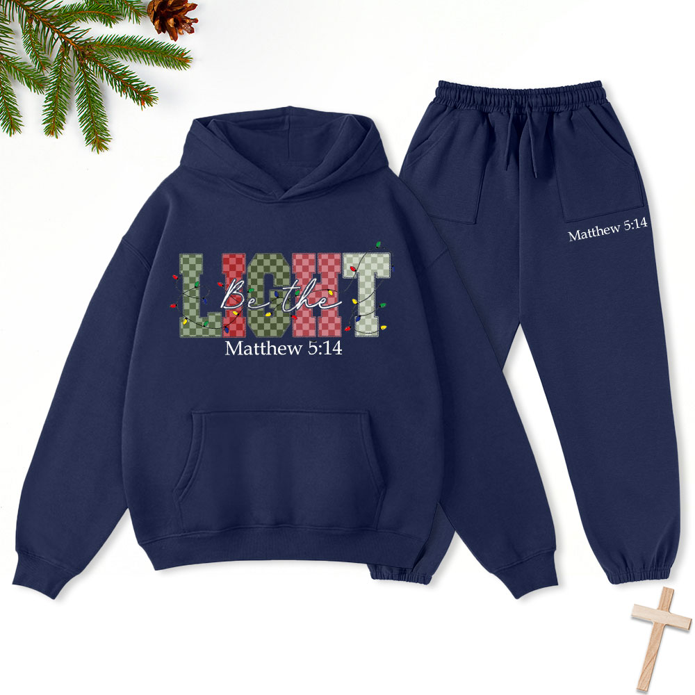 Be The Light Christian Christmas Premium Fleece Hoodie Set