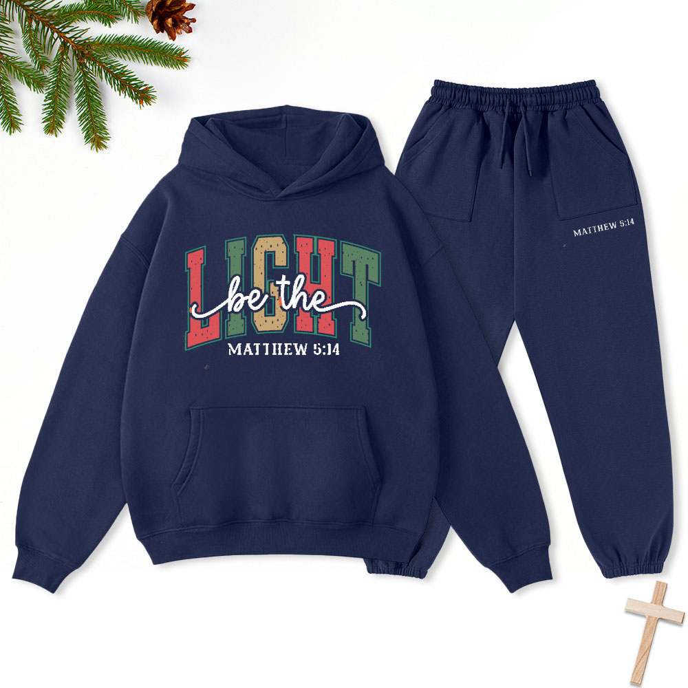 Be The Light Christian Christmas Premium Fleece Hoodie Set