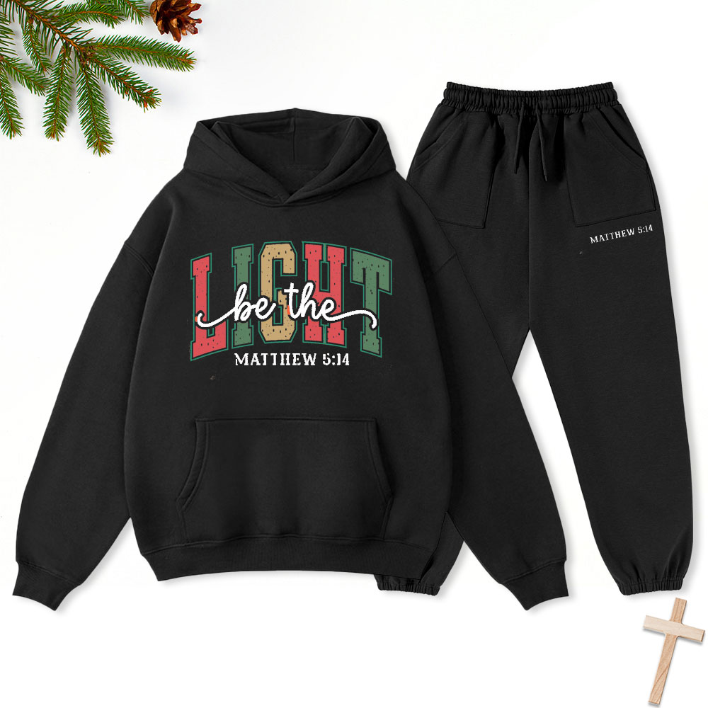 Be The Light Christian Christmas Premium Fleece Hoodie Set
