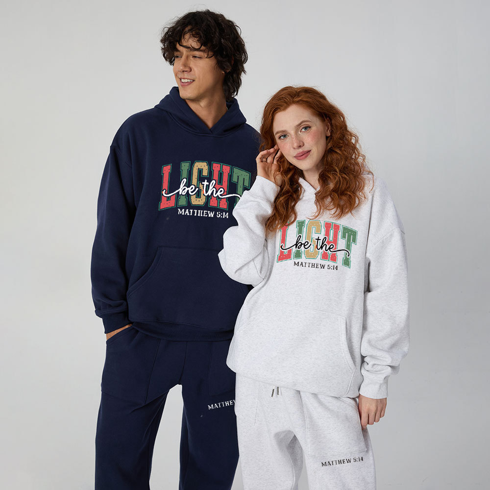 Be The Light Christian Christmas Premium Fleece Hoodie Set
