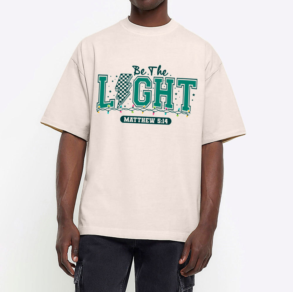 Be The Light Christian Christmas Washed T-Shirt
