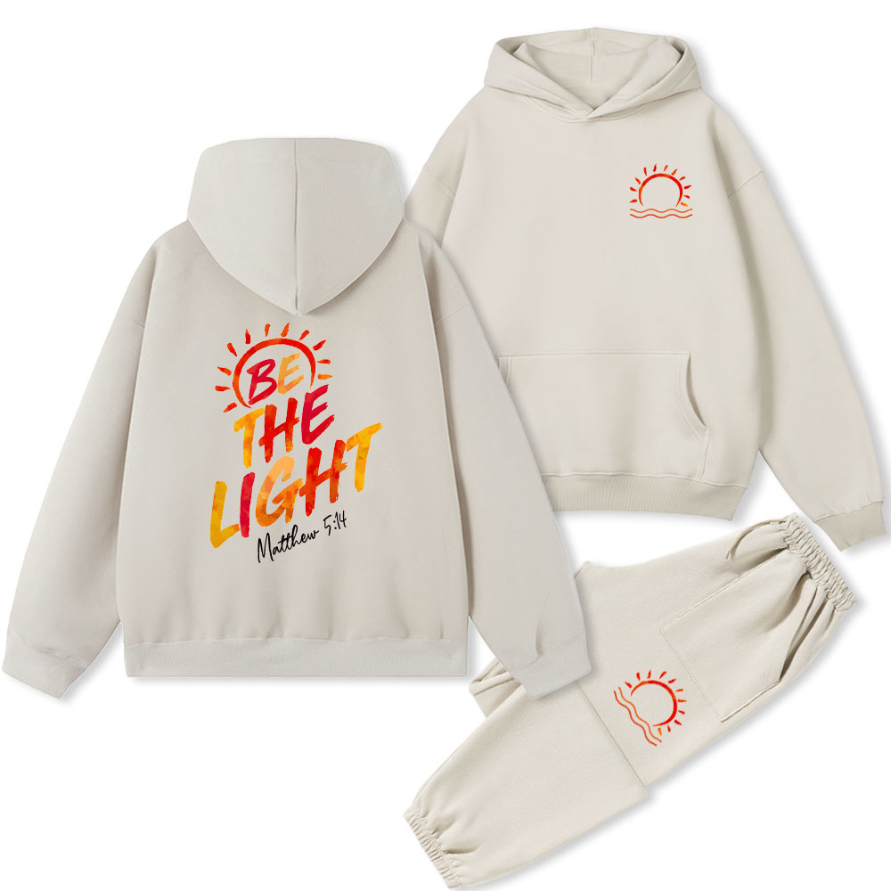 Be The Light Christian Fleece Hoodie Set
