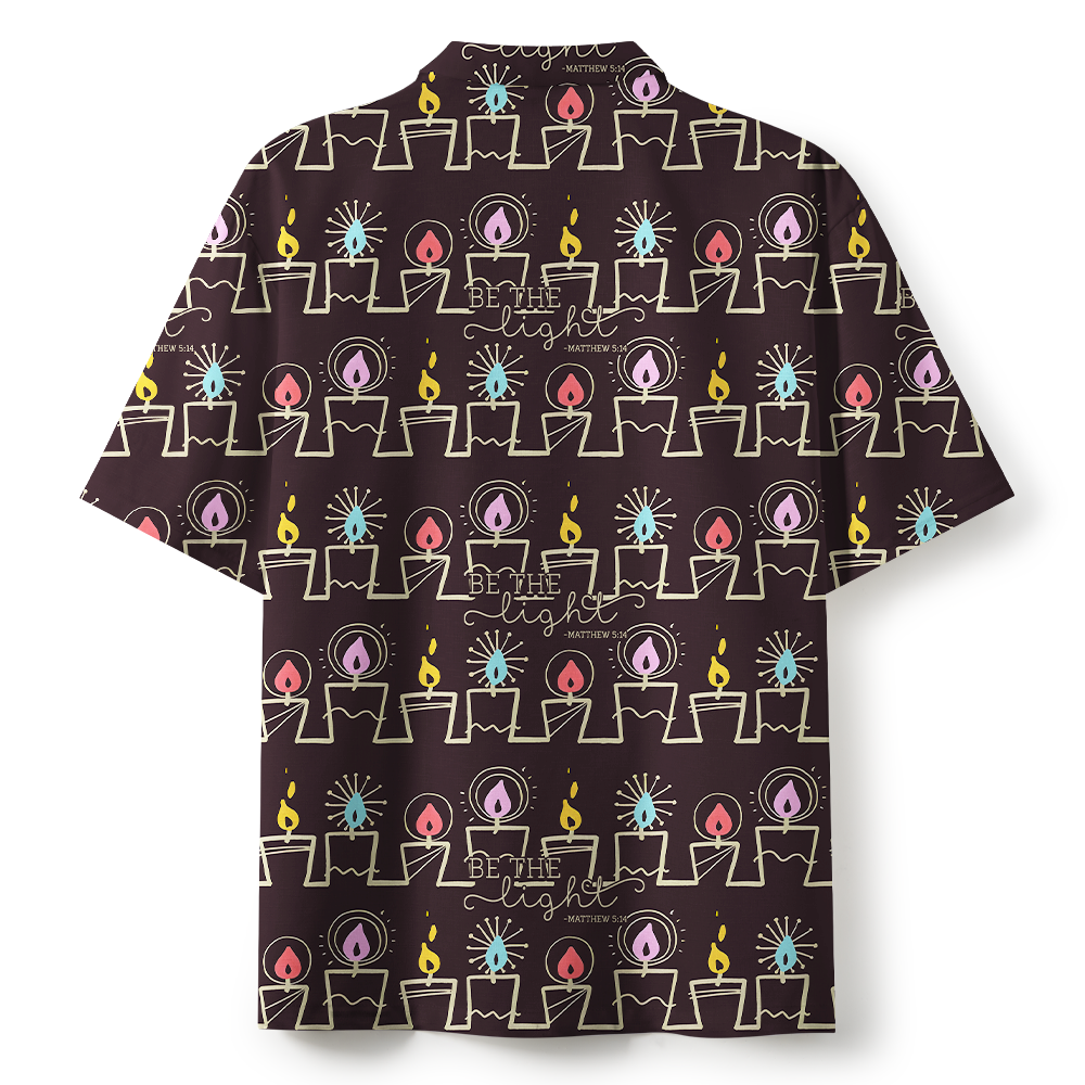 Be The Light Christian Brown Hawaiian Shirt 