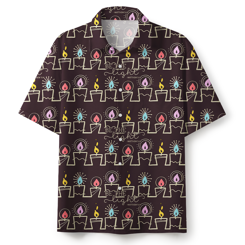 Be The Light Christian Brown Hawaiian Shirt 