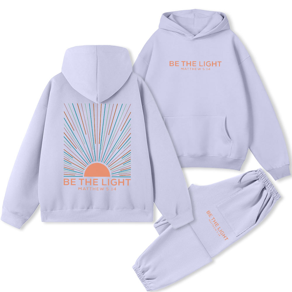 Be The Light Christian Premium Matching Fleece Hoodie Set