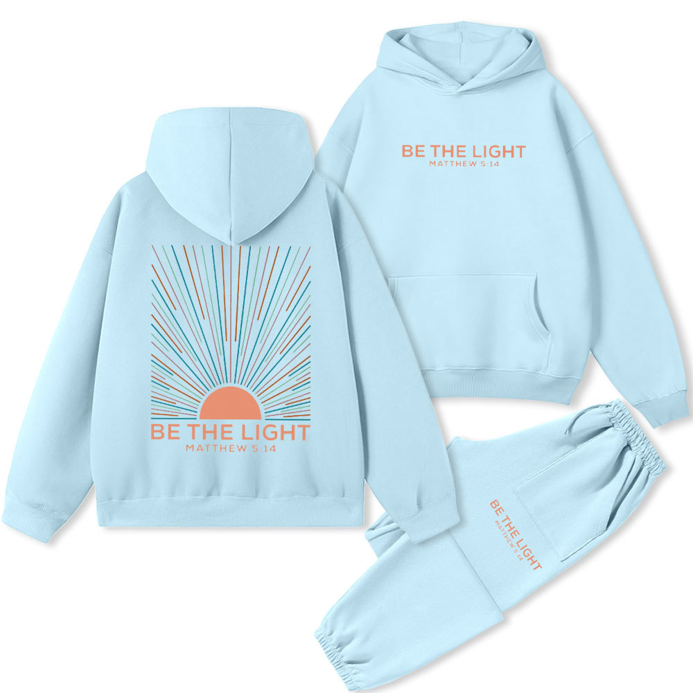 Be The Light Christian Premium Matching Fleece Hoodie Set