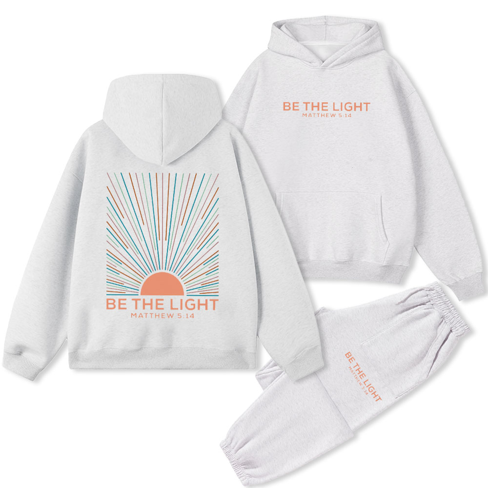 Be The Light Christian Premium Matching Fleece Hoodie Set