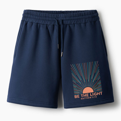 Be The Light Christian Premium Matching Fleece Shorts