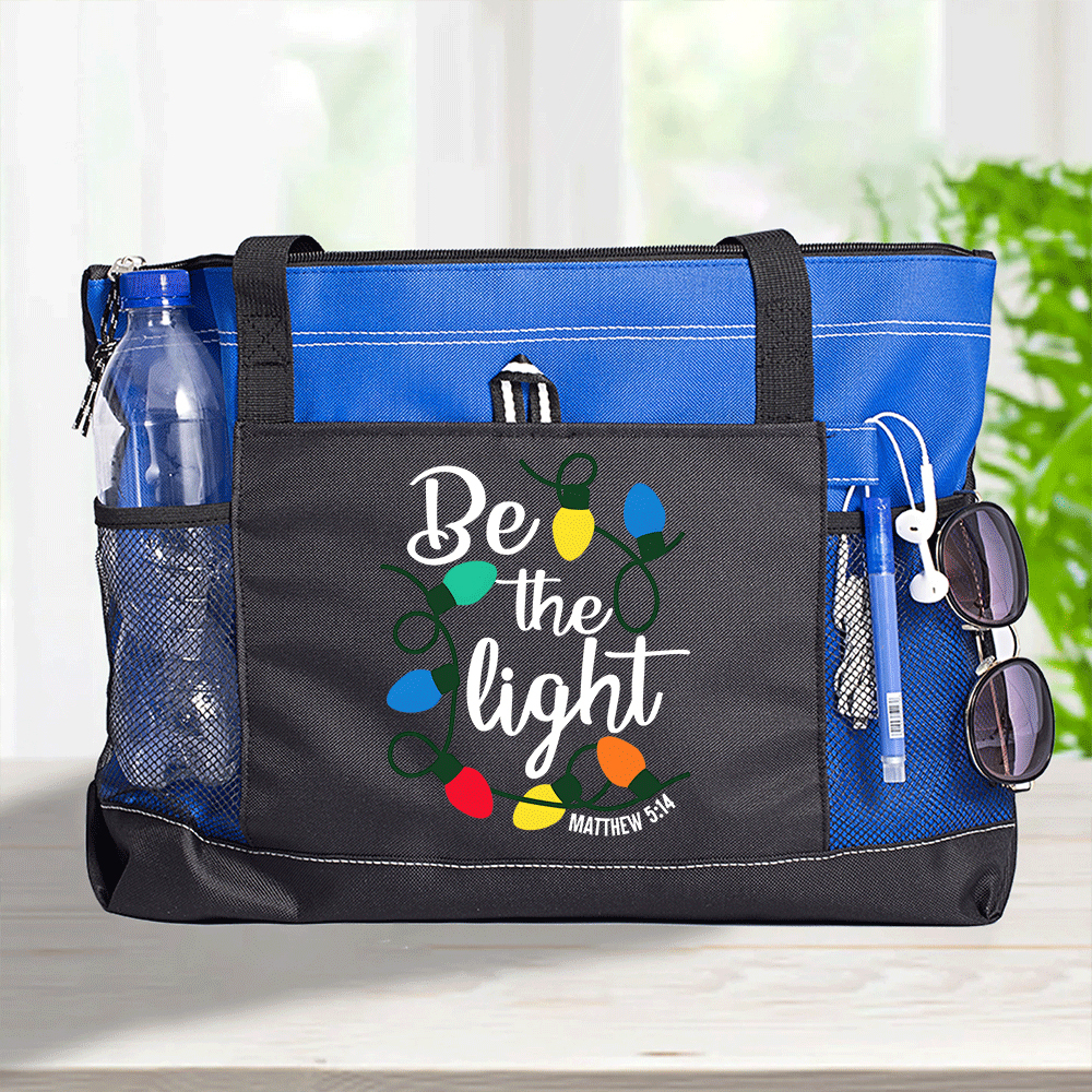 Be The Light Christian Tote Bag