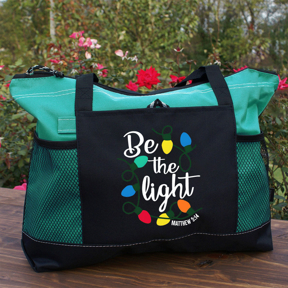 Be The Light Christian Tote Bag