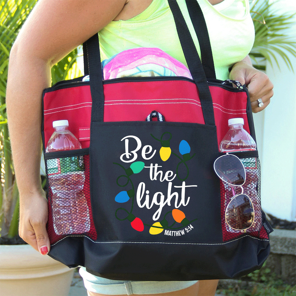 Be The Light Christian Tote Bag