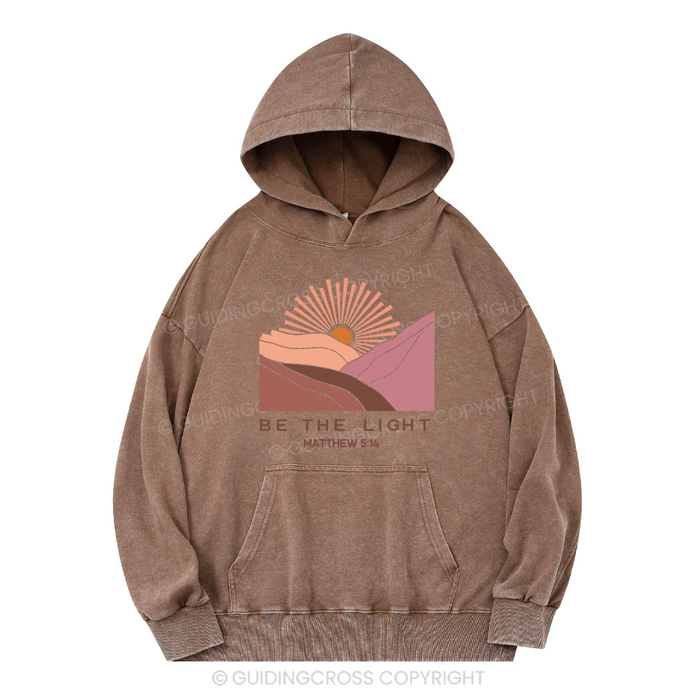 Be The Light Christian Washed Hoodie
