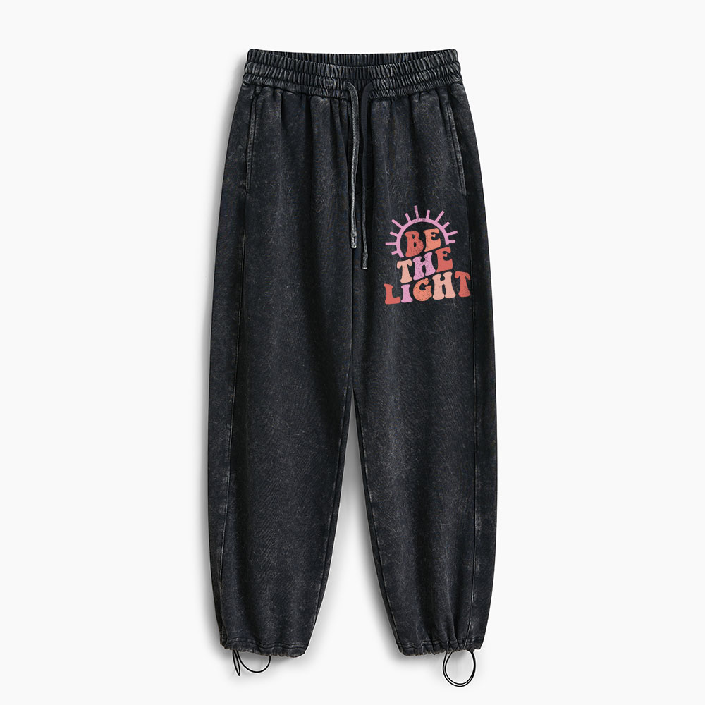 Be The Light Christian Washed Sweatpants