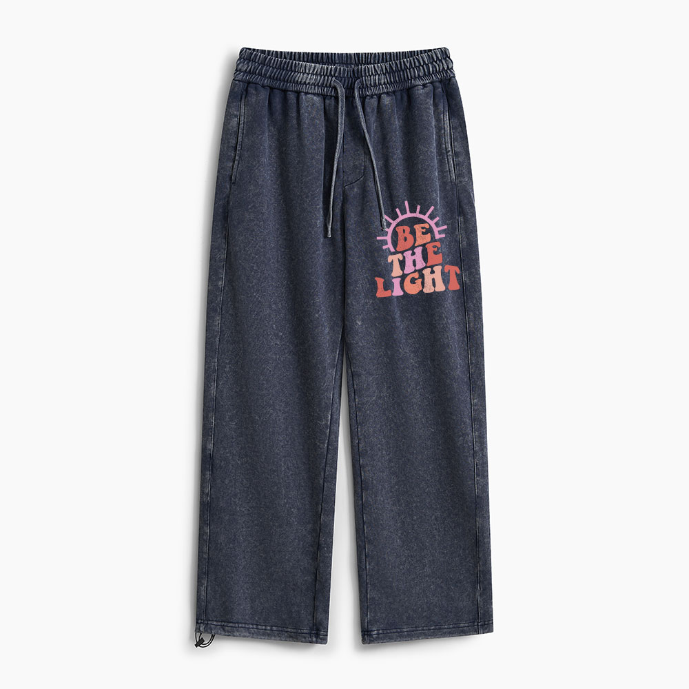 Be The Light Christian Washed Sweatpants
