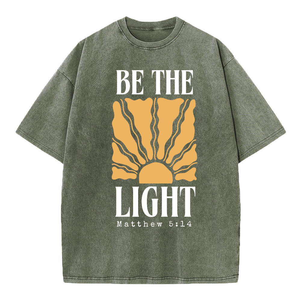 Be The Light Christian Washed T-Shirt