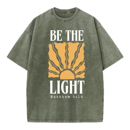 Be The Light Christian Washed T-Shirt