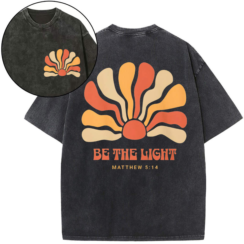 Be The Light Christian Washed T-Shirt