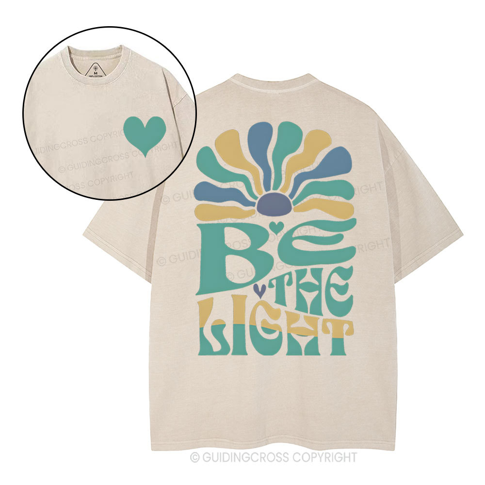 Be The Light Christian Washed T-Shirt
