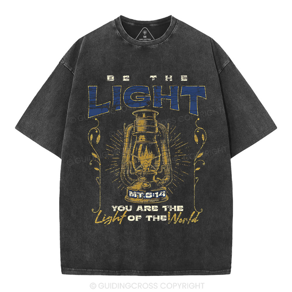 Be The Light Christian Washed T-Shirt